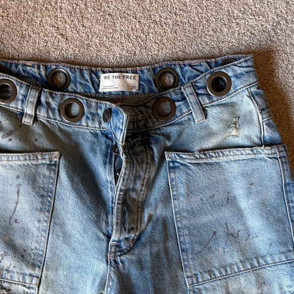 Free People We The Free Moxie Low-Slung Pull-On Barrel Jeans size 25 - Picture 7 of 13